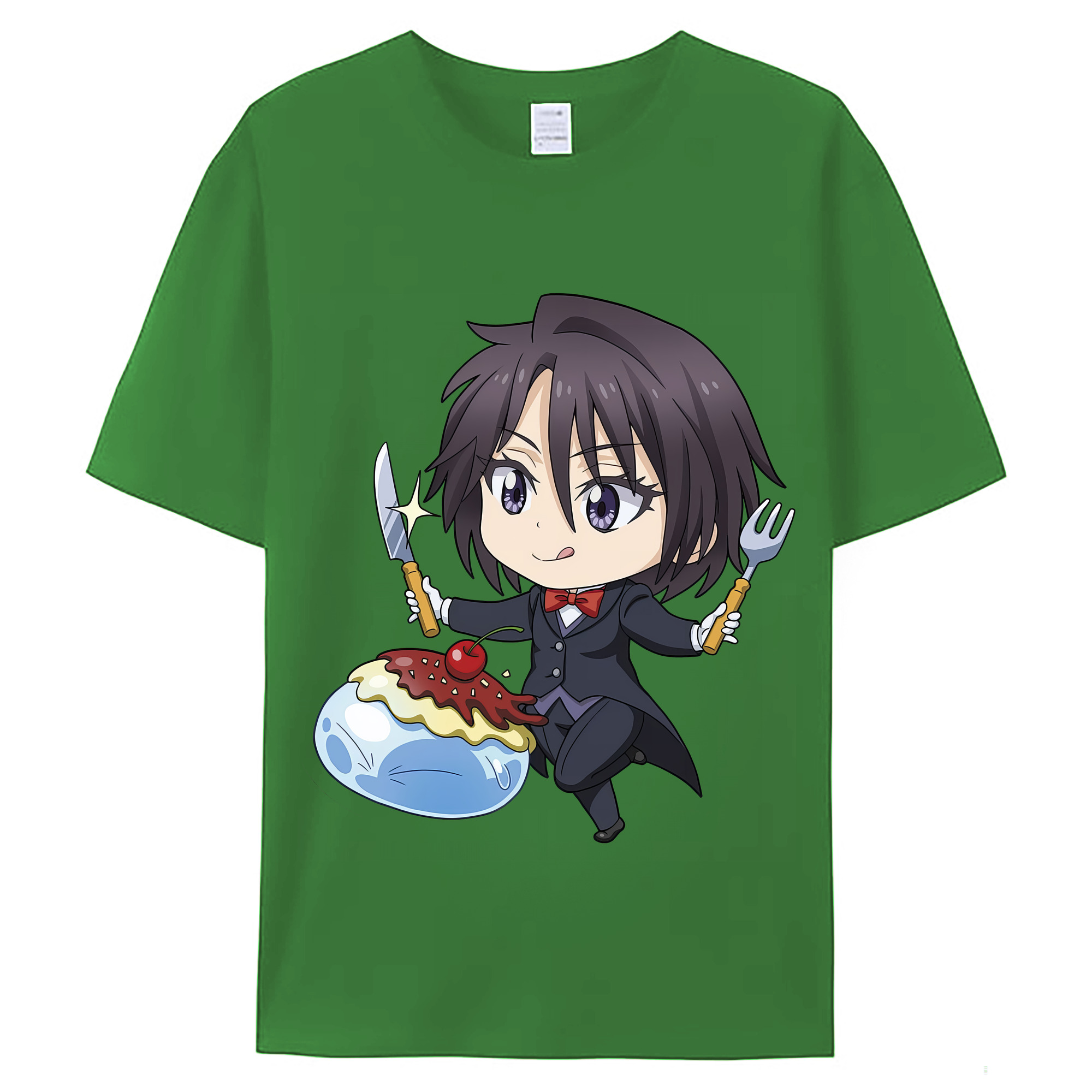 （画像用） 転スラ Regarding Reincarnated to Slime レディースカジュアルプリントTシャツ（綿100％）